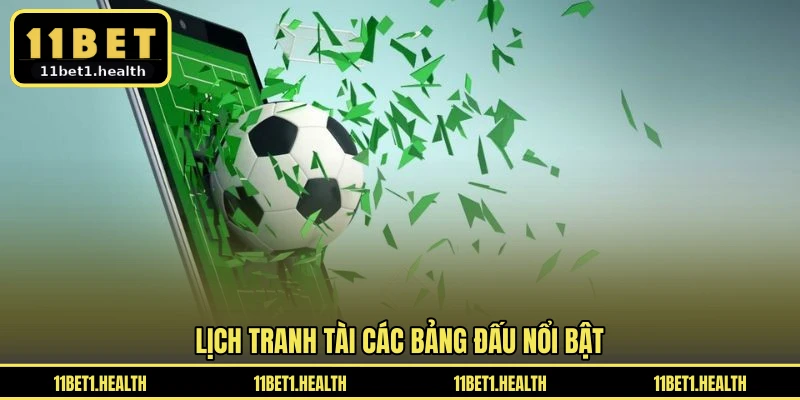 Lịch tranh tài các bảng đấu nổi bật